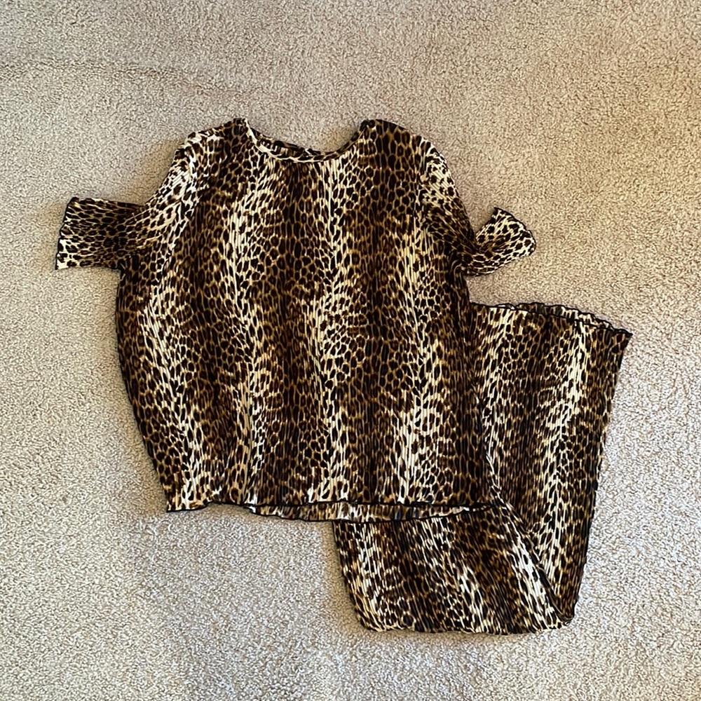 LALA shirt and wide leg pant set